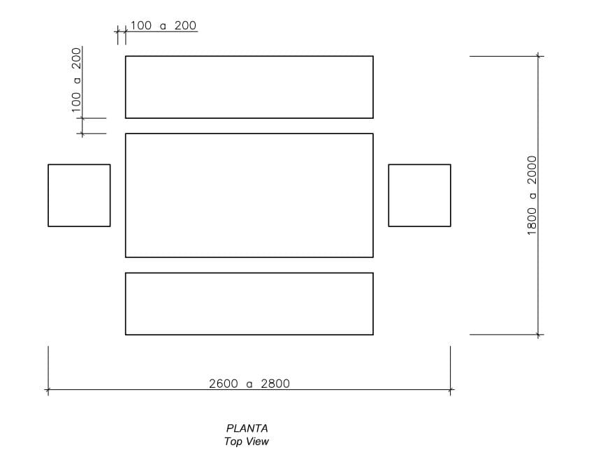 Бетонный стол для пикника со встроенными скамейками amop Vouga Rio ARCH-00089972 - Вид №2