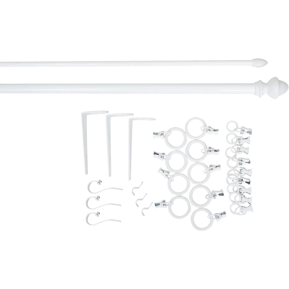 Карниз двухрядный Classic, 200 см, металл, цвет белый АРТ-ДЕКОР STLM-2119525 - Вид №1