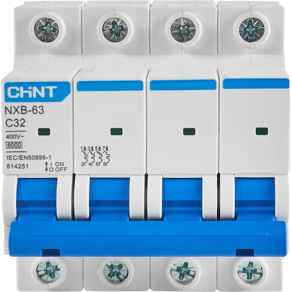 Автоматический выключатель CHINT NXB-63S 4P C32 А 6 кА 85683459 STLM-2058169  - Вид №1