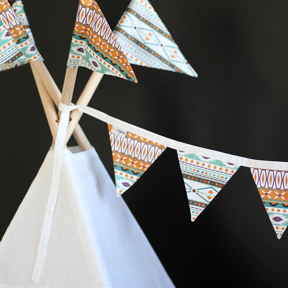 Вигвам Aztec с окном,карманом и флажками VAMVIGVAM AZTEC 281919 Оранжевый;голубой Santreyd - Вид №9