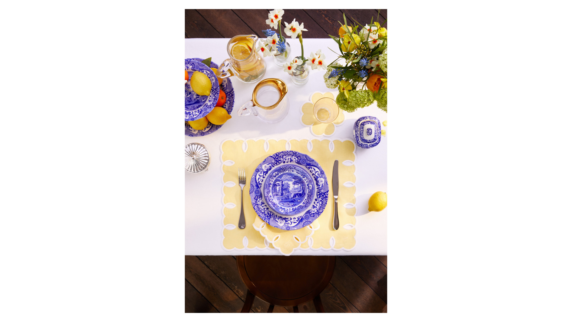 10677601 Truffle Bee Набор плейсматов-салфеток Truffle Bee Etretat 43см, 2шт, желто-белый, лен Ткань  - Вид №2