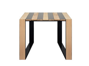 Квадратный стол из стали и дерева