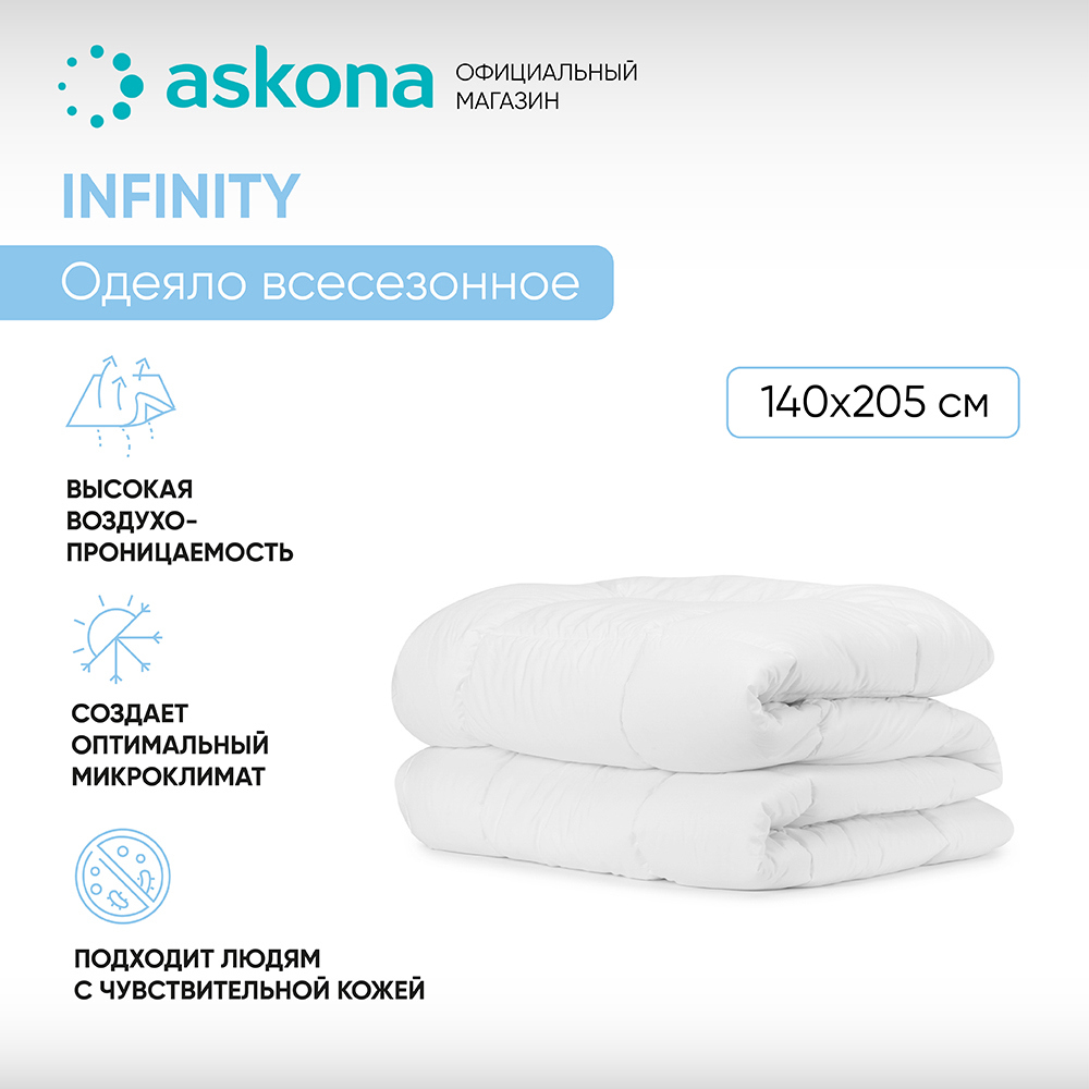 91086612 Одеяло Infinity 140x205 см микрофибра STLM-0477012 ASKONA