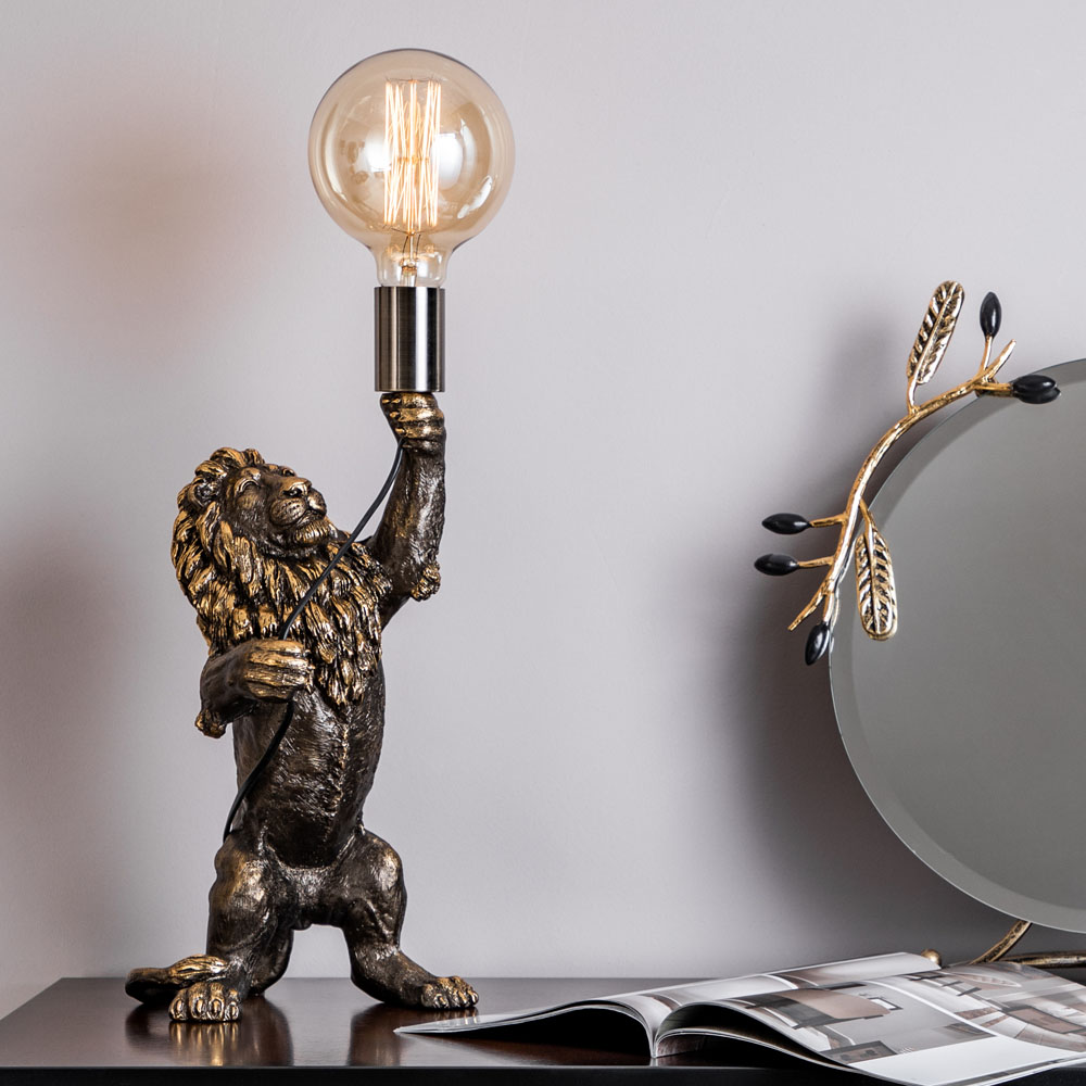 32144 Настольный светильник Лев Ричард Бронза BOGACHO 4627196596658