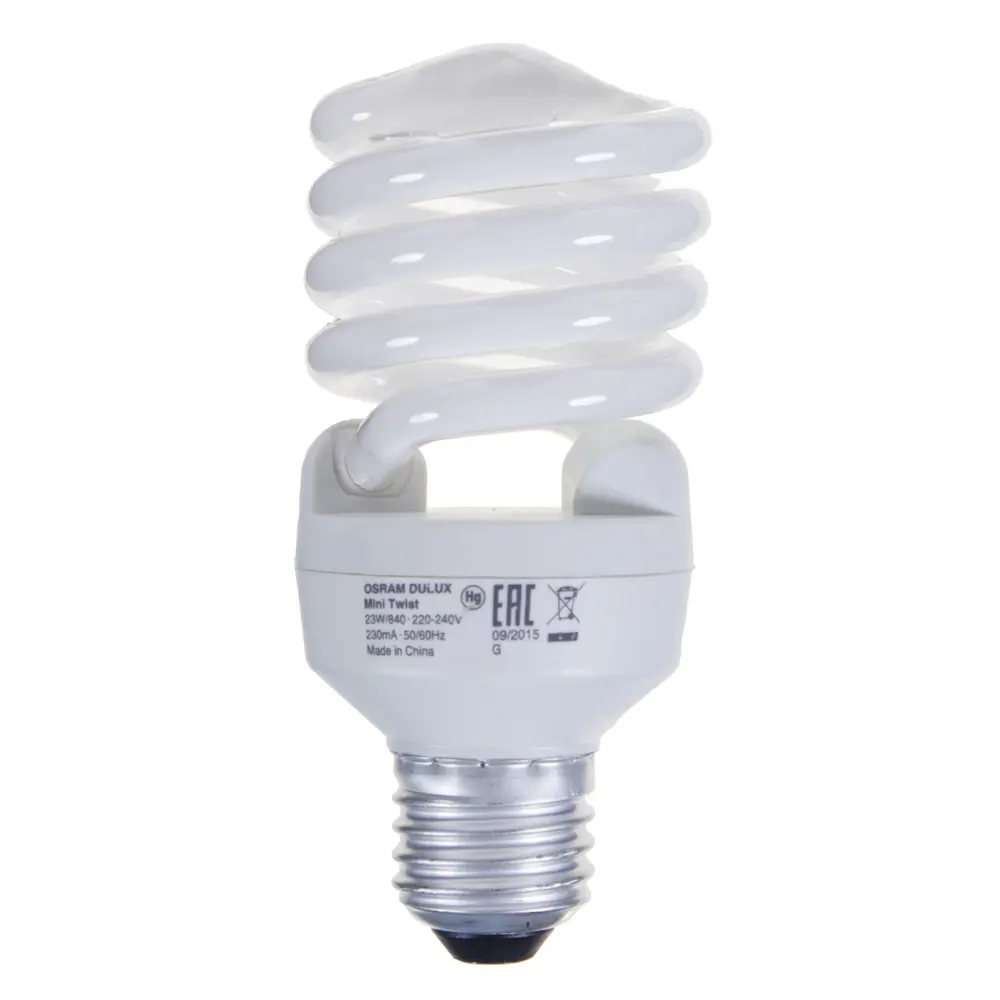 Лампа энергосберегающая люминесцентная Osram спираль E27 23 Вт свет холодный белый 17824170 STLM-2082437 