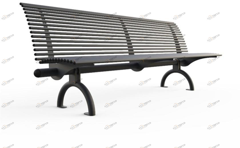 Lazzari Скамья из стали со спинкой Gallipoli Ar562