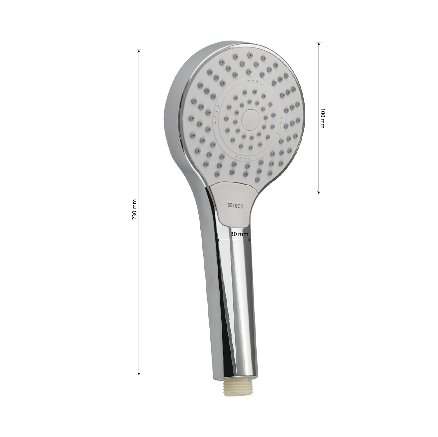 GFmark - Лейка душевая, массажная, с кнопочным переключением, 3 режима, код: 6018  - Вид №2