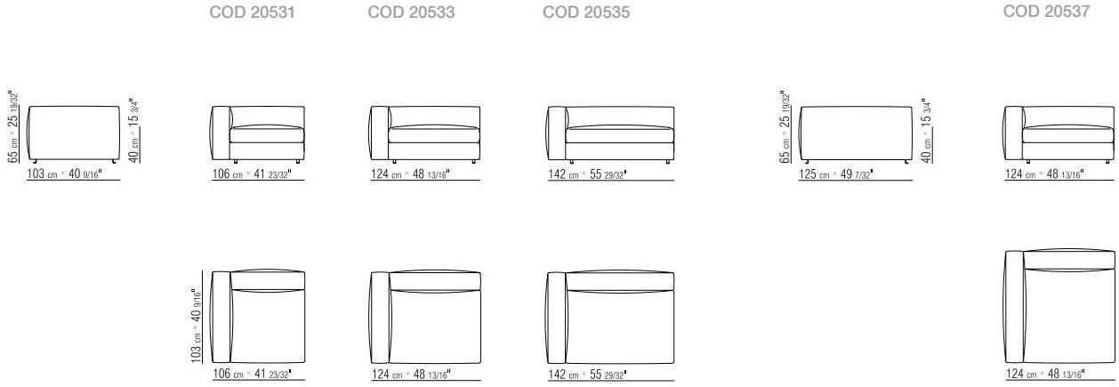 Flexform Секционный диван со съемным чехлом из ткани sun-id-1357071 - Вид №3