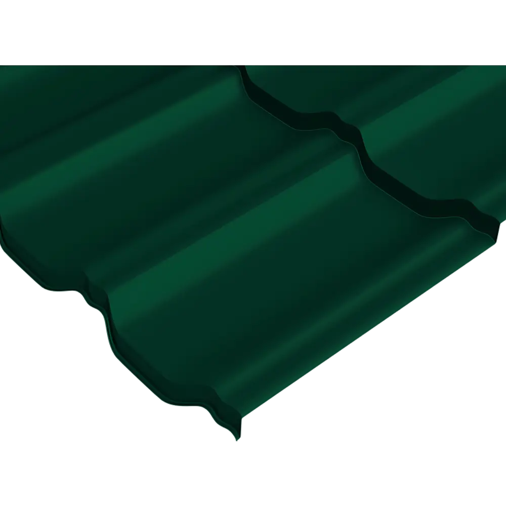 Металлочерепица 0.5 мм ГОСТ 720x1180 мм RAL 6005 зеленый Grand Line STLM-2099042