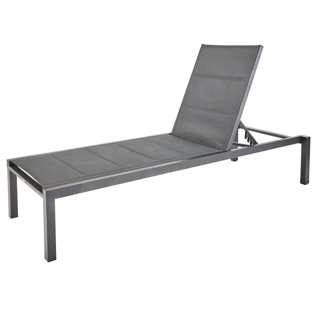 Шезлонг Naterial Aquila II 200x36x75 см алюминий/текстилен серый STLM-2204471 - Вид №1