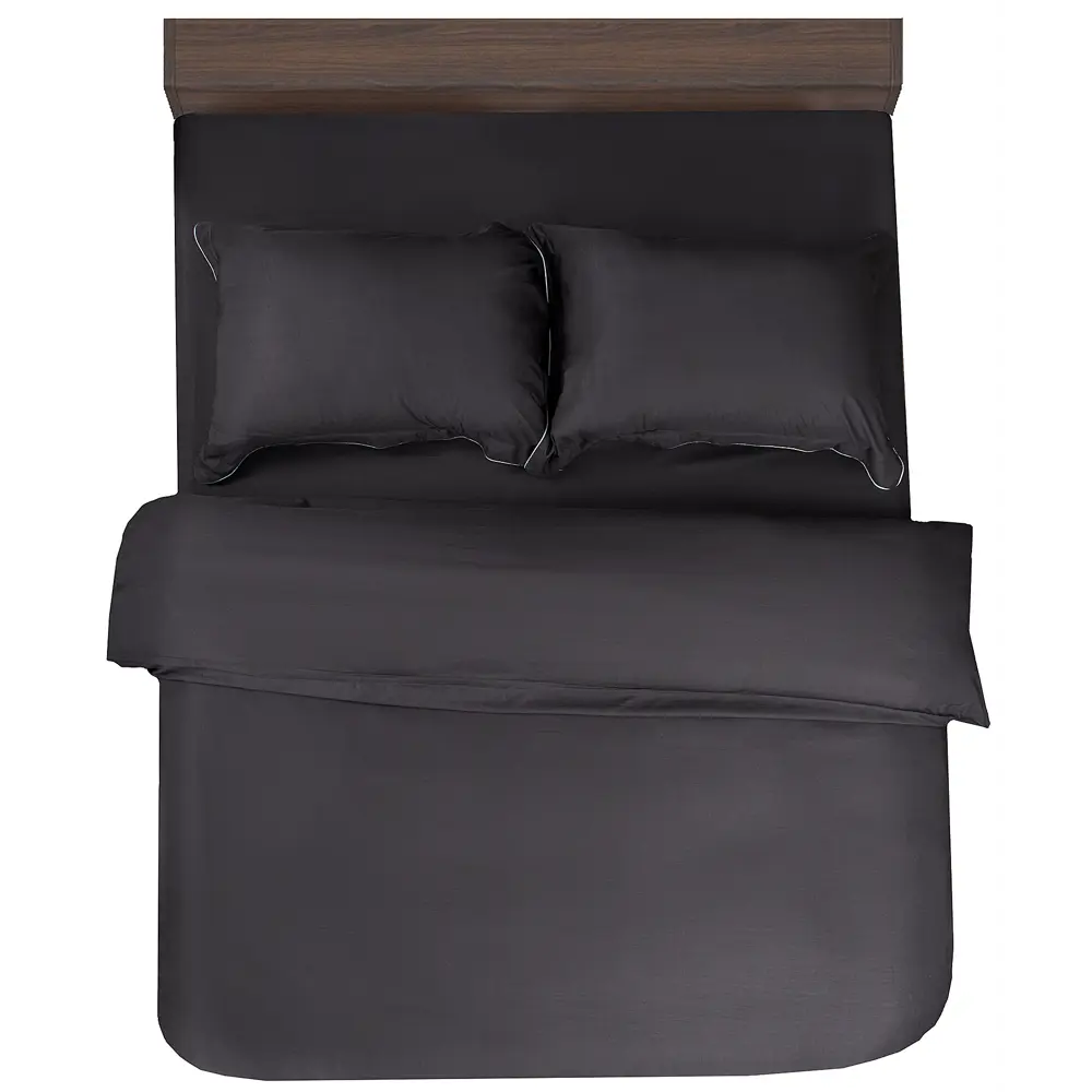 Комплект постельного белья Amore Mio Tornado евро тенсель серый 89426001 STLM-1565864 - Вид №1