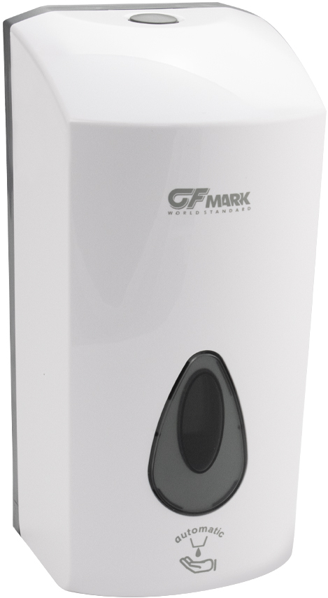 GFmark - Дозатор СЕНСОРНЫЙ, ПЕНА, пластик АБС, БЕЛЫЙ, большой, с глазком - капля, 1000 мл,, код: 6394