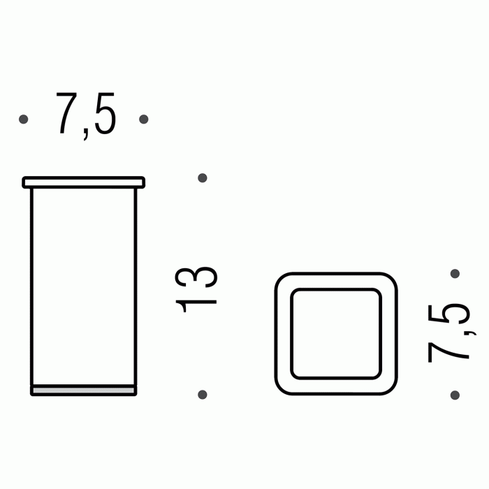 B6241 GL Стакан настольный (золото) COLOMBO LULU Colombo Design - Вид №2