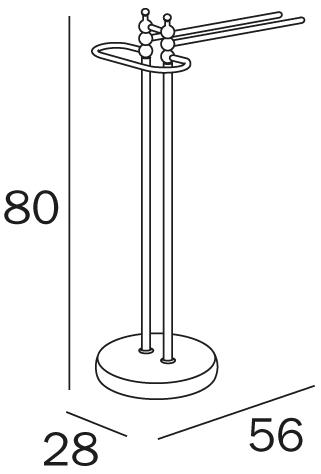 INDA® Вешалка для полотенец с земли из металла Raffaella A32850 - Вид №1