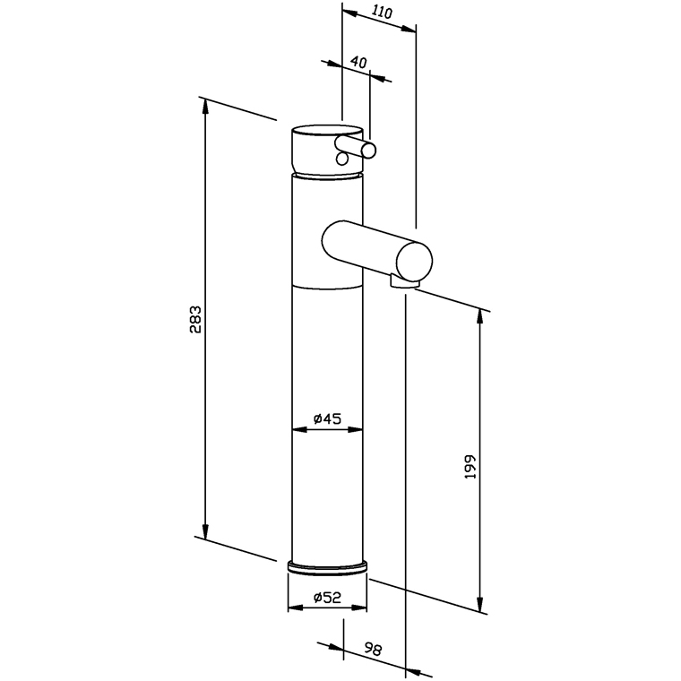 932267 Смеситель для раковины WA210 WAGNER_EWAR A-LINE Wagner Ewar  - Вид №1