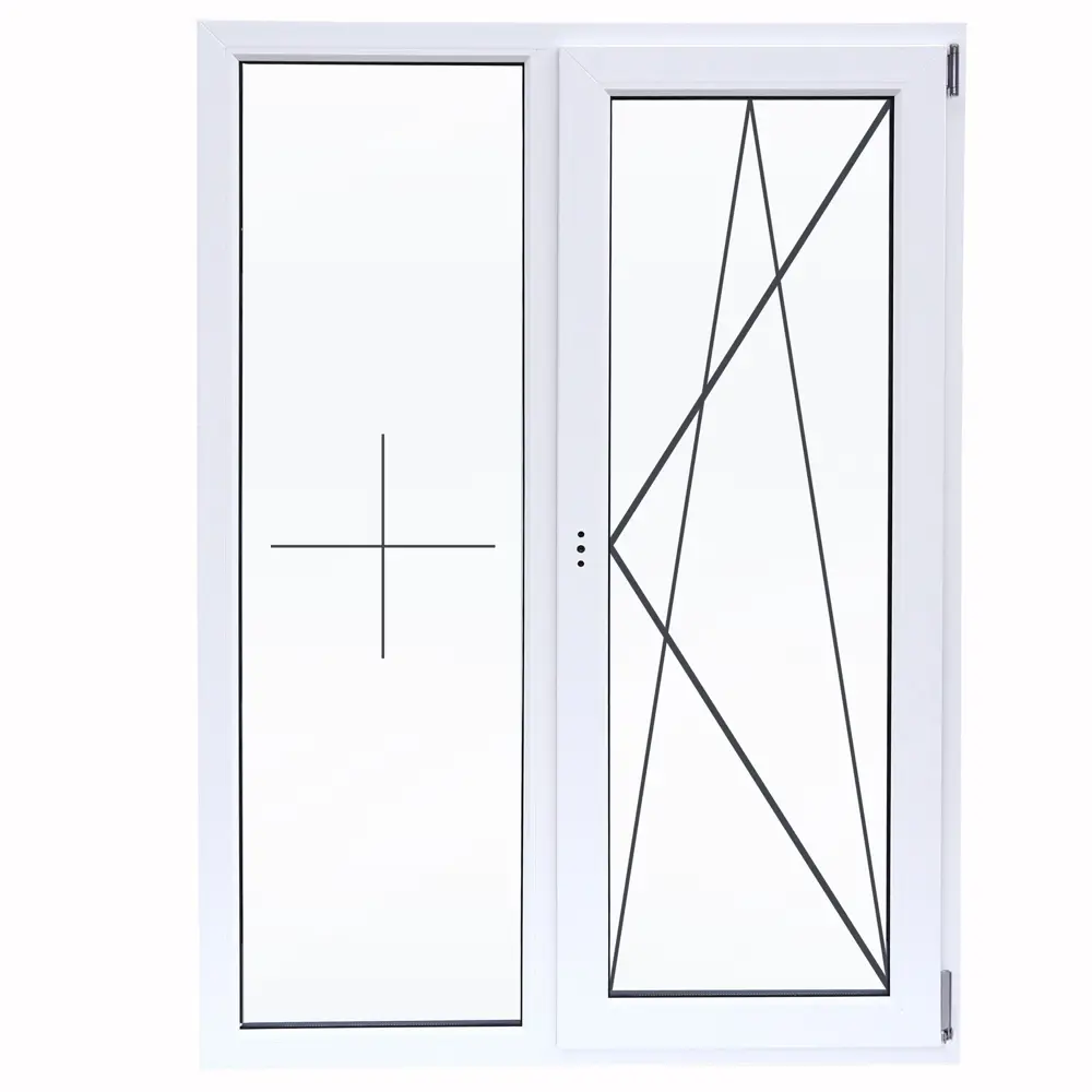 Двустворчатое пластиковое окно VEKA 1200x1000 мм с двухкамерным стеклопакетом 83117303 STLM-0039108