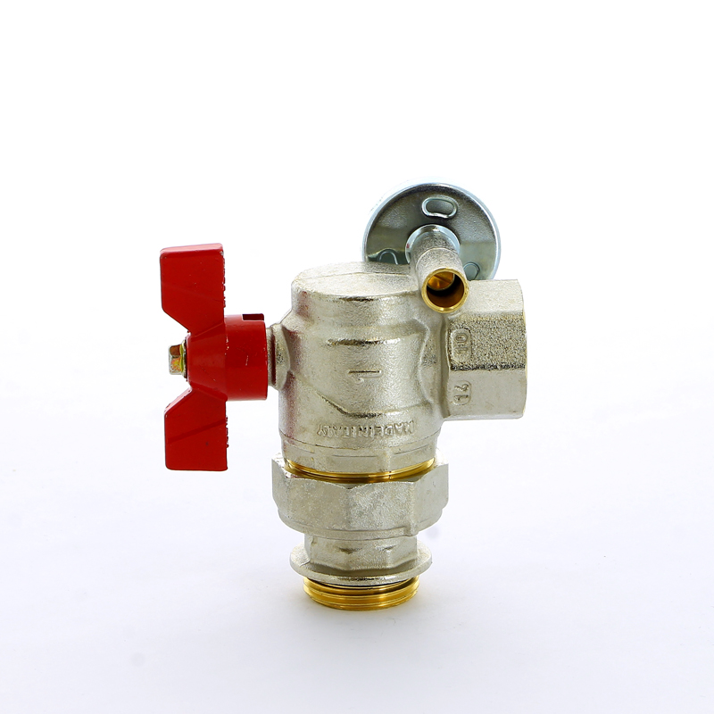 Краны шаровые с разъемным соединением НВ угловые с термометром Progress бабочка EMMETI 1", 2шт 01306264 - Вид №2