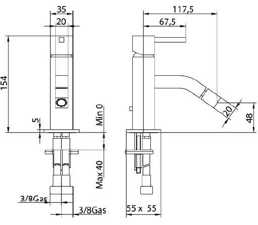 752120PN00LW Смеситель Bandini Ice Cube Santreyd - Вид №1