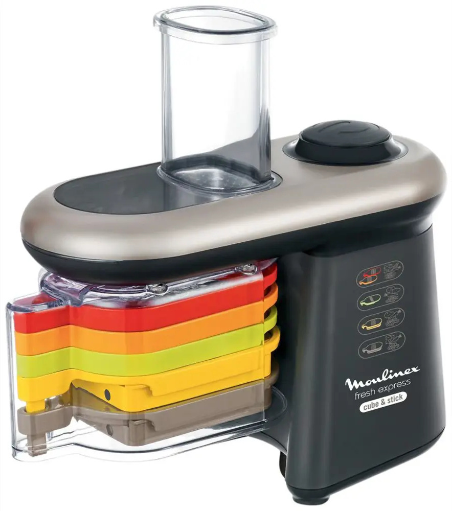 91315360 Мультирезка Moulinex Fresh Express Cube & Stick DJ905832 5 режущих насадок 280 Вт цвет черный STLM-0859833