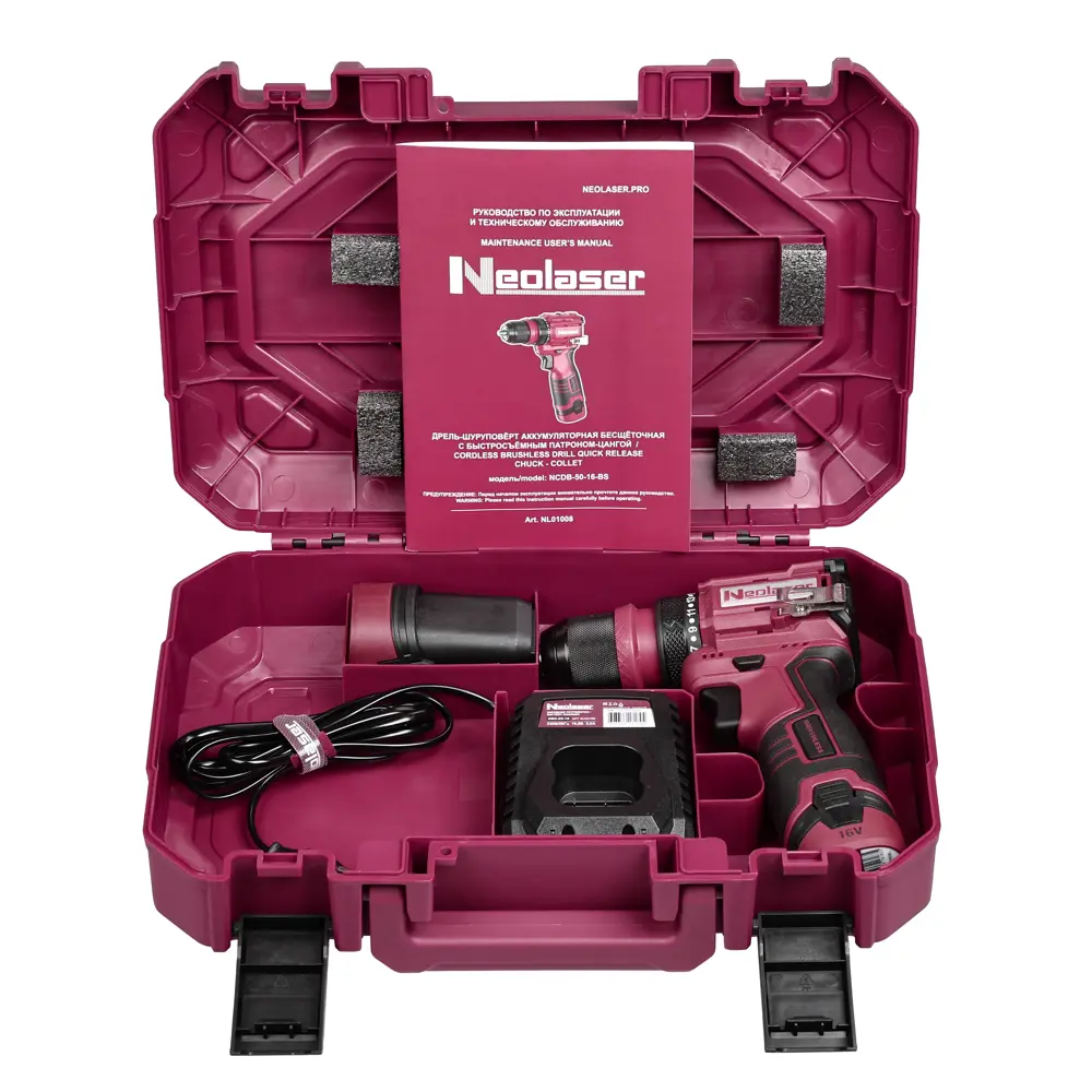 Аккумуляторная дрель-шуруповерт Neolaser с быстросъемным патроном 89418699 STLM-1565309 - Вид №1