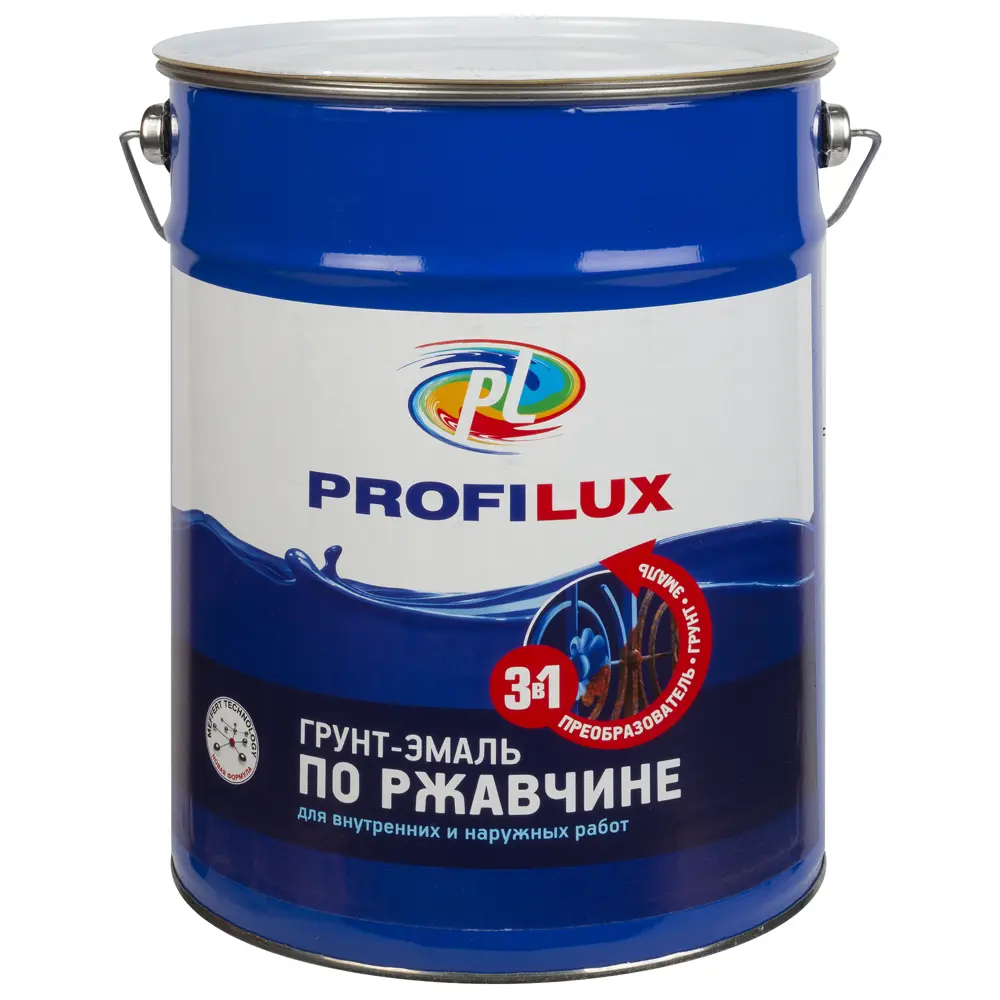 Эмаль-грунт по ржавчине 3 в 1 5 кг цвет серый PROFILUX STLM-2038080