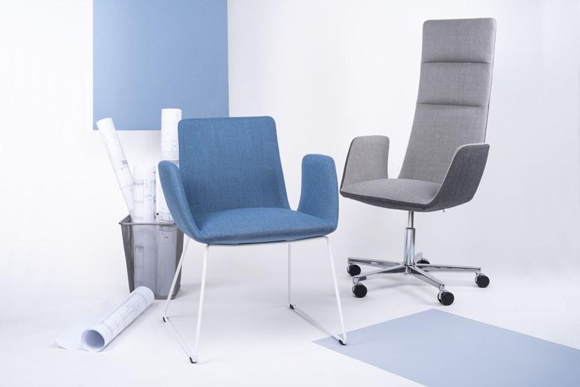 LD Seating Тканевый стул на санках с подлокотниками Harmony modern 870-n - Вид №7