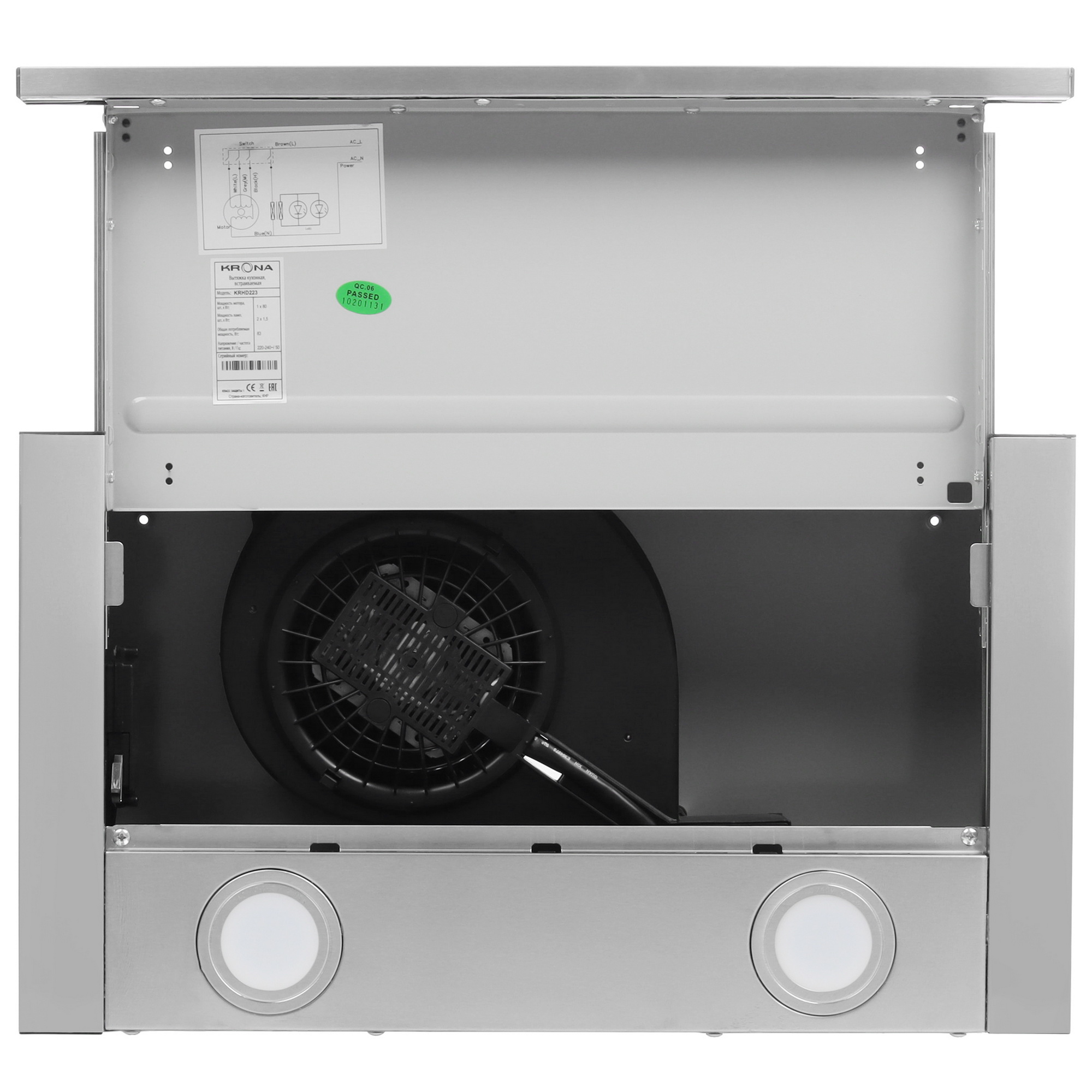 9063330 Вытяжка телескопическая KRONA KAMILLA T 500 INOX серый/серый STDN-0130207 - Вид №9