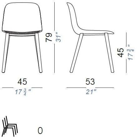 Lapalma Стул полипропиленовый на деревянных ножках Seela S313 - Вид №5