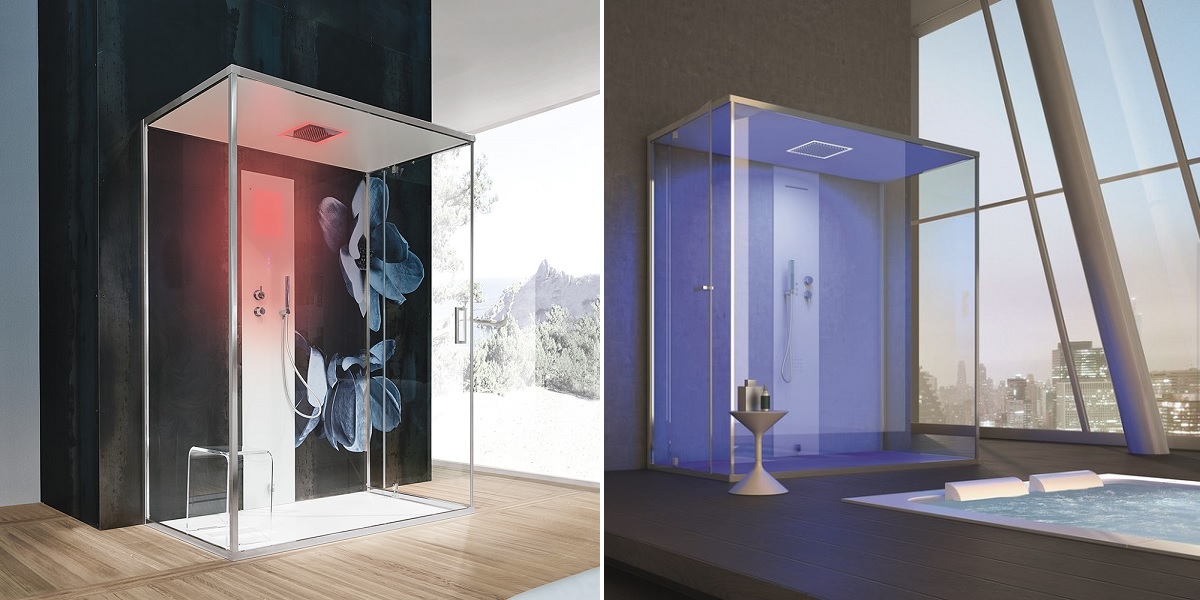 Ограждение для душа и турецкой бани Gemini 6 160х80 см 1GNQ8S0 Gruppo Geromin - Вид №1