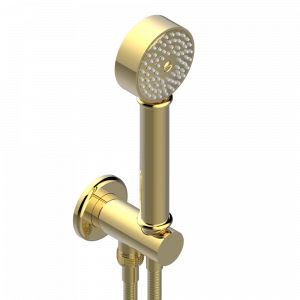 G7A-54 Душ ручной стильный встраиваемый в стену, шланг и патрубок для душа с крючком Thg-paris Beaubourg Покрытие PVD золотистый цвет