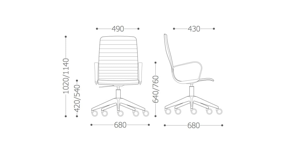 Тканевый мягкий поворотный операционный стул с подлокотниками VAGHI Union Guest ARCH-00073045 - Вид №6
