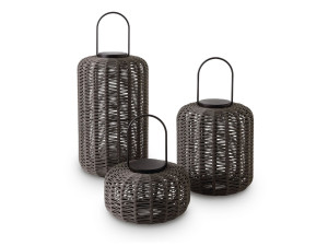 Уличный фонарь с плетеной алюминиевой рамой и перезаряжаемым светодиодом