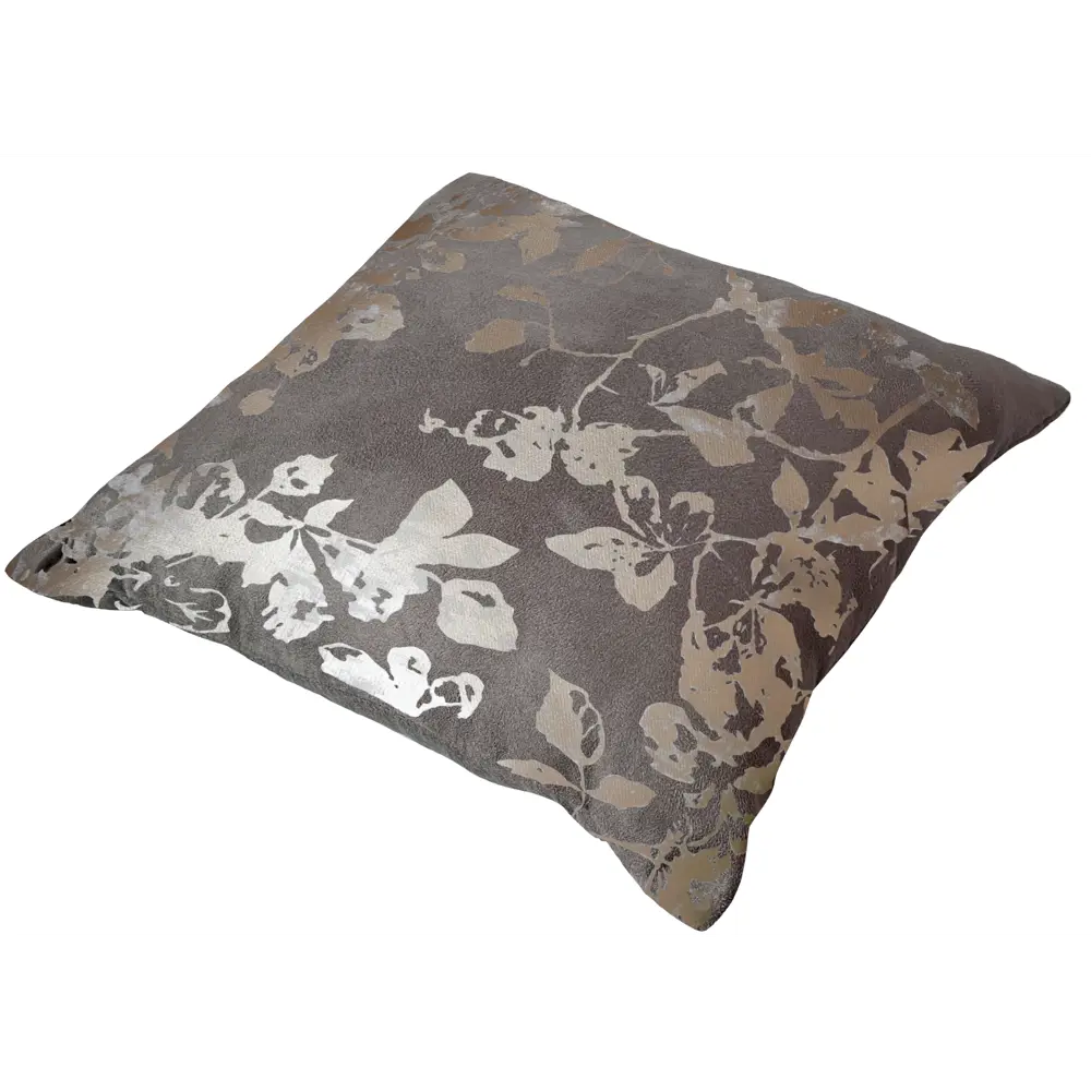 Подушка Seasons Seme бархат 45x45 см цвет серо-коричневый STLM-2126821 - Вид №1
