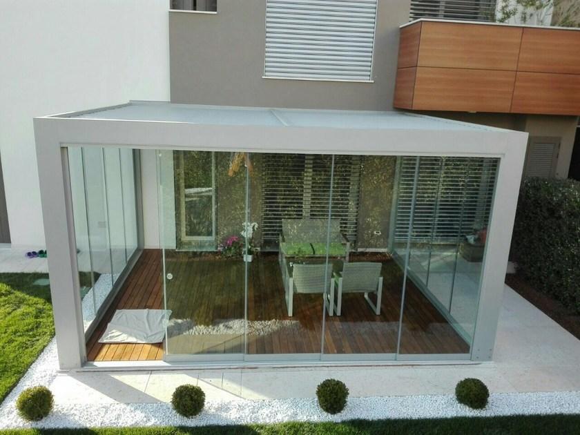 LIKE BLINDS Моторизованная алюминиевая пергола с регулируемыми жалюзи и подсветкой sun-id-1346199 - Вид №8
