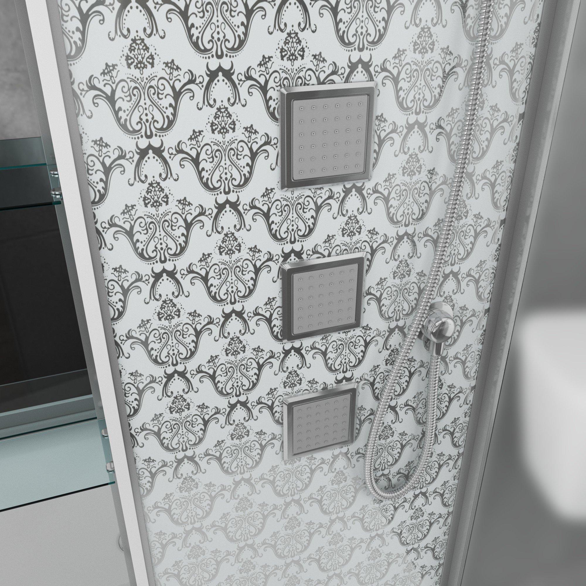 Душевая кабина NG-7713WL (820x1200х2150) низкий поддон стенки БЕЛЫЕ Niagara Luxe - Вид №3