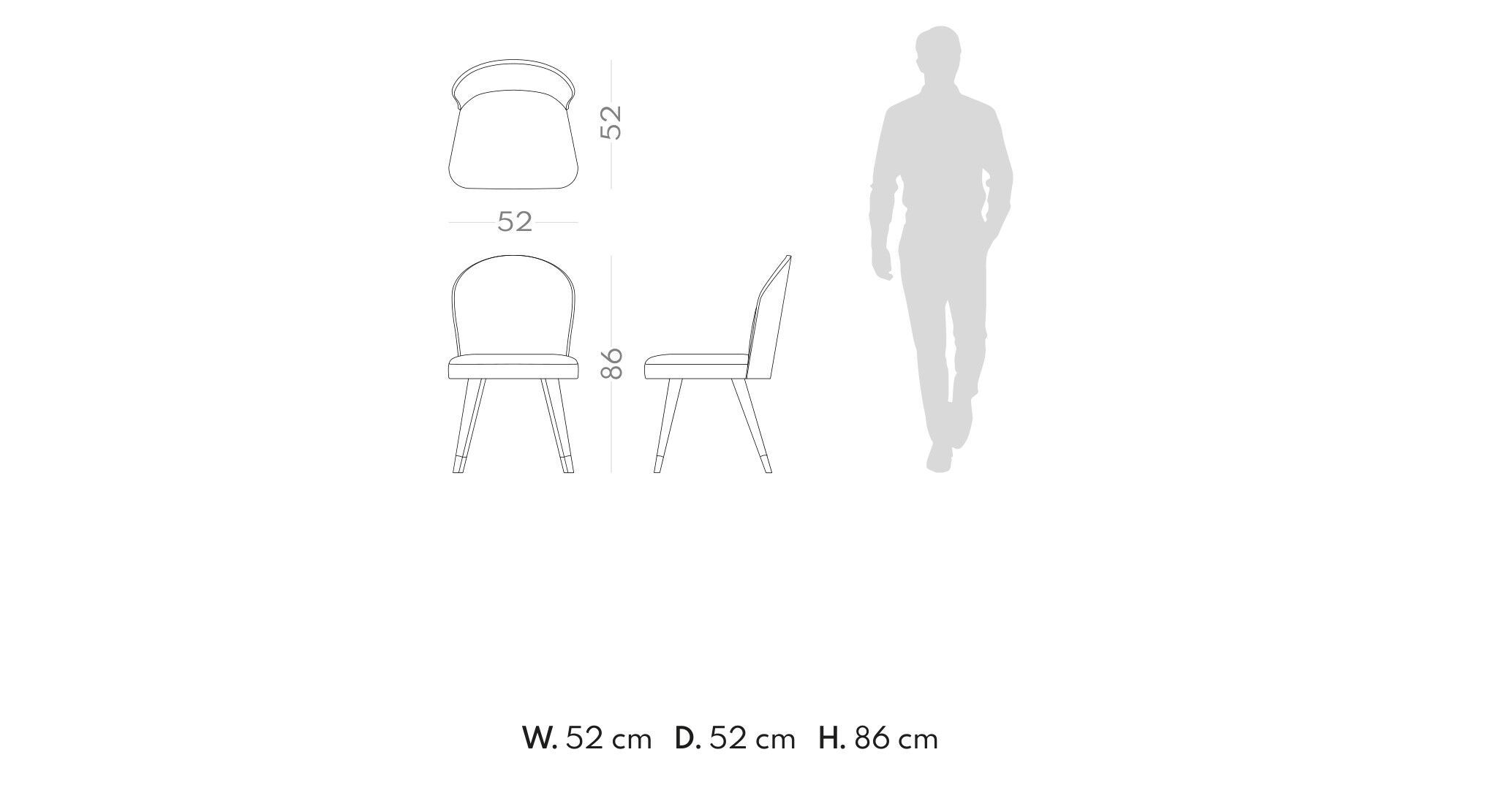 Мягкий стул из ткани PRADDY Metro ARCH-00145611 - Вид №1