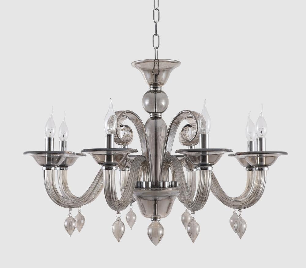 Подвесная люстра Crystal Lux Caetano SP-PL8 Smoke CRYSTAL LUX ДИЗАЙНЕРСКИЕ, CAETANO 220561 Дуб  - Вид №1