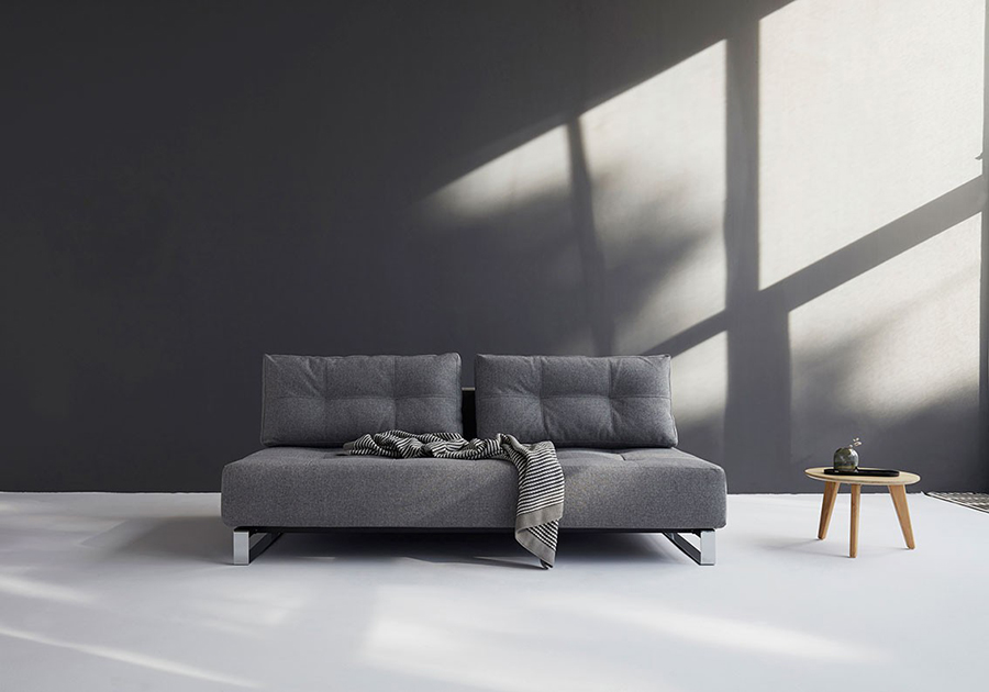 Диван Supremax Deluxe Excess Lounger с подушками и хромированными ножками, серый Innovation Living SUPREMAX563 - Вид №3