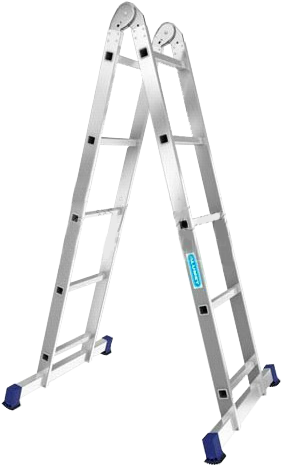 Алюминиевая профессиональная двухсекционная шарнирная универсальная лестница T 205