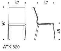 ICF Кожаное кресло с подлокотниками Stick chair sun-id-1471871 - Вид №4