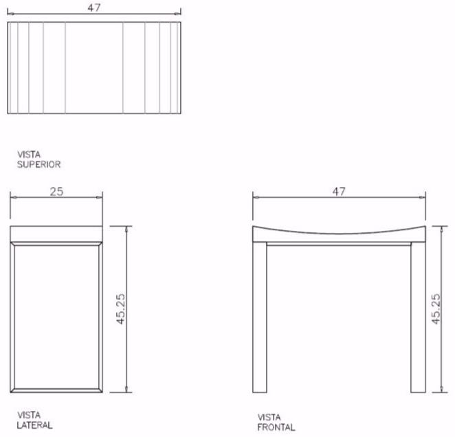 Vallvé Табурет для ванной комнаты  2010001  - Вид №2
