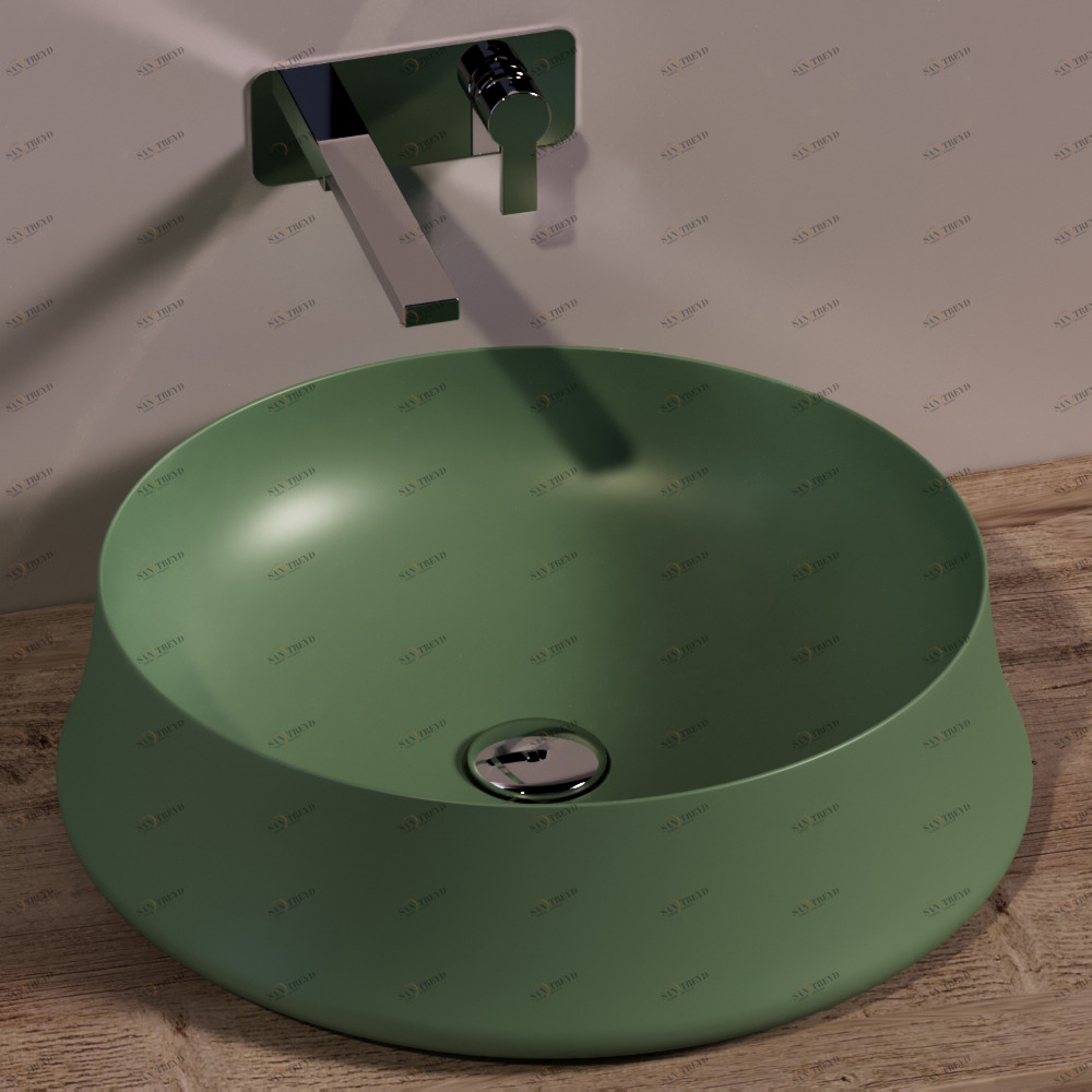 SH01MIRTOMATT Накладная раковина на столешницу  круглая Simas Sharp