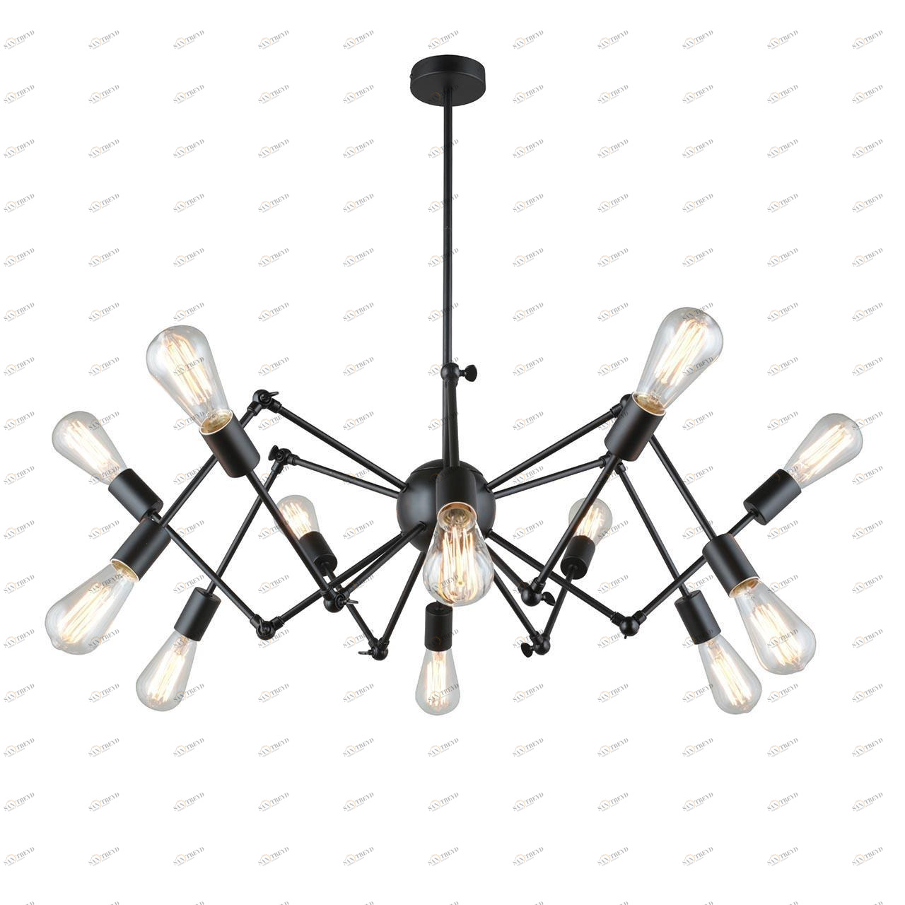 Подвесная люстра Omnilux Fossano OML-92703-12 OMNILUX ДИЗАЙНЕРСКИЕ, FOSSANO 279727 Черный 