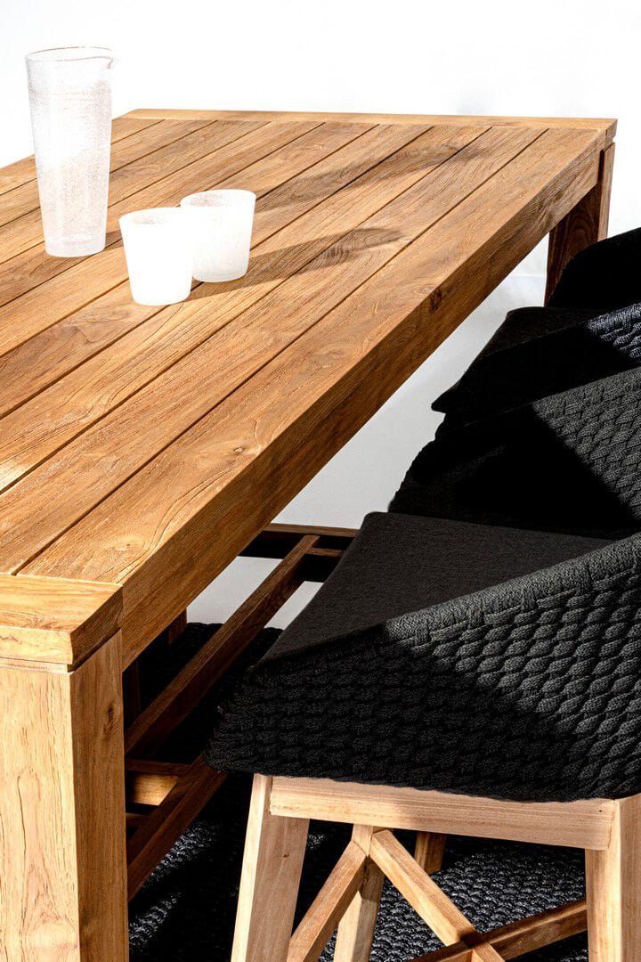 Высокий веревочный садовый стул с подставкой для ног BIZZOTTO Coachella ARCH-00132618 - Вид №2