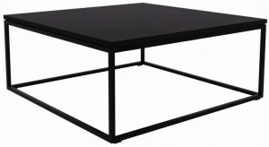 Ethnicraft Квадратный лакированный журнальный столик из нержавеющей стали и дерева Oak thin 050520