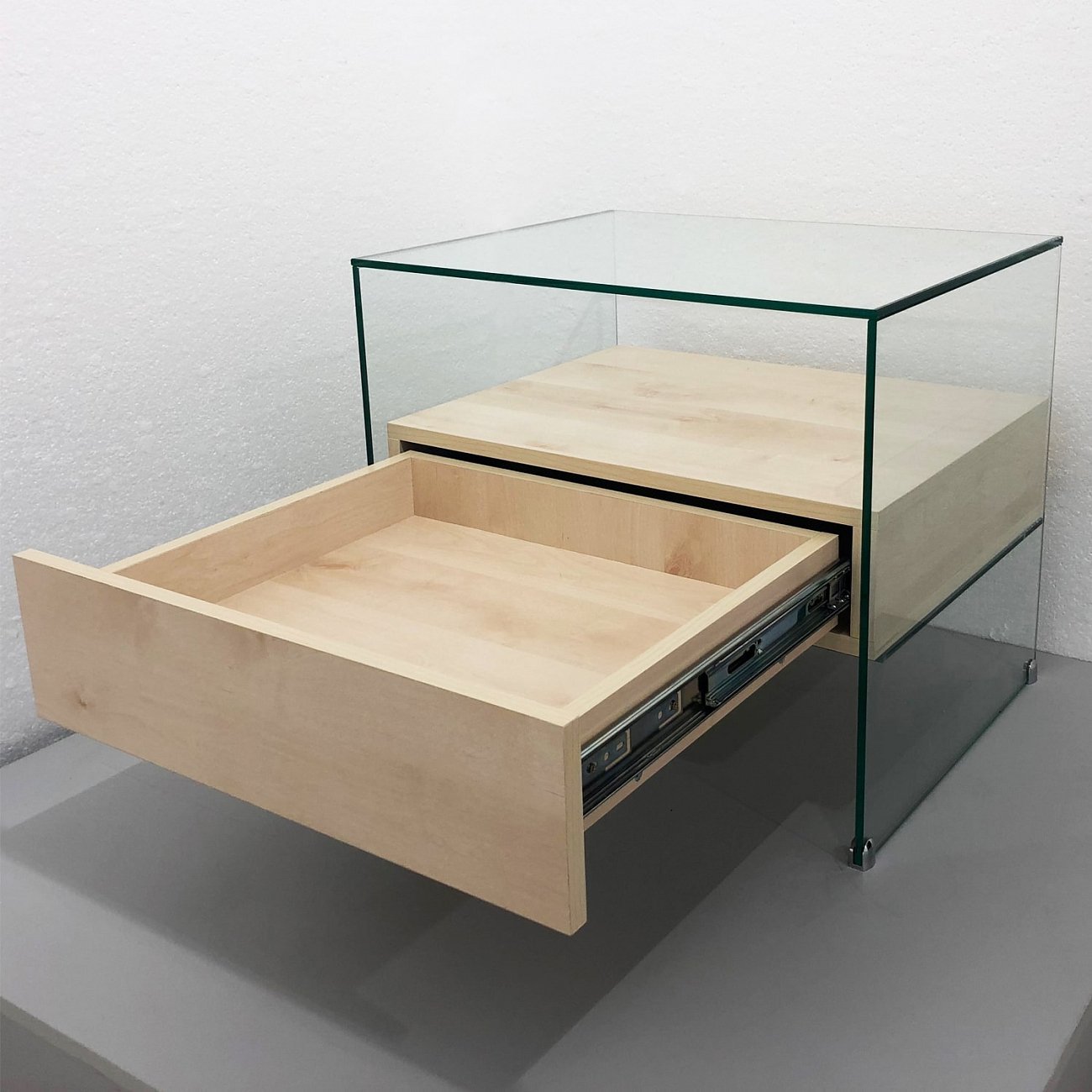 Тумбочка прикроватная стеклянная "Со-1" GRAUM  304064 Бежевый;прозрачный  - Вид №7