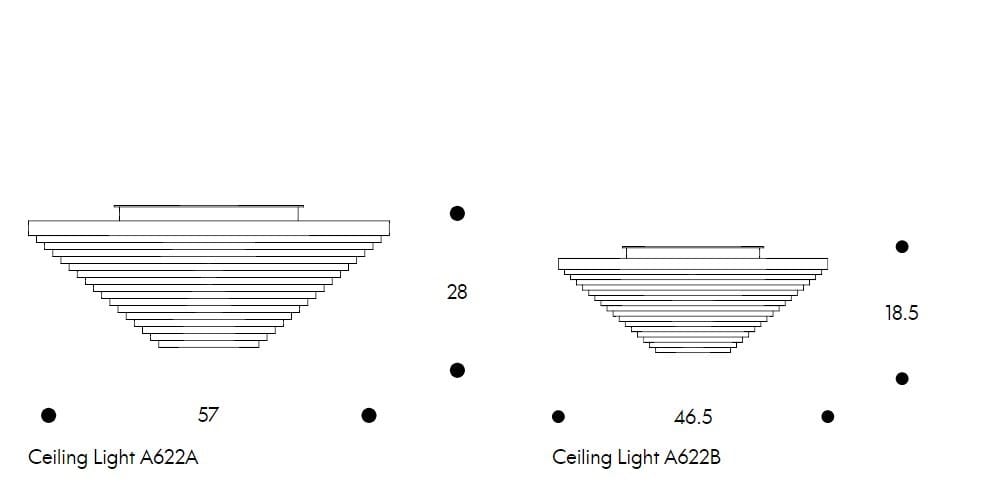 Люминесцентная стальная потолочная лампа Artek A622 ARCH-00090911 - Вид №2