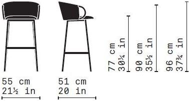 Very Wood Высокий табурет со спинкой Zant sun-id-1422267 - Вид №4