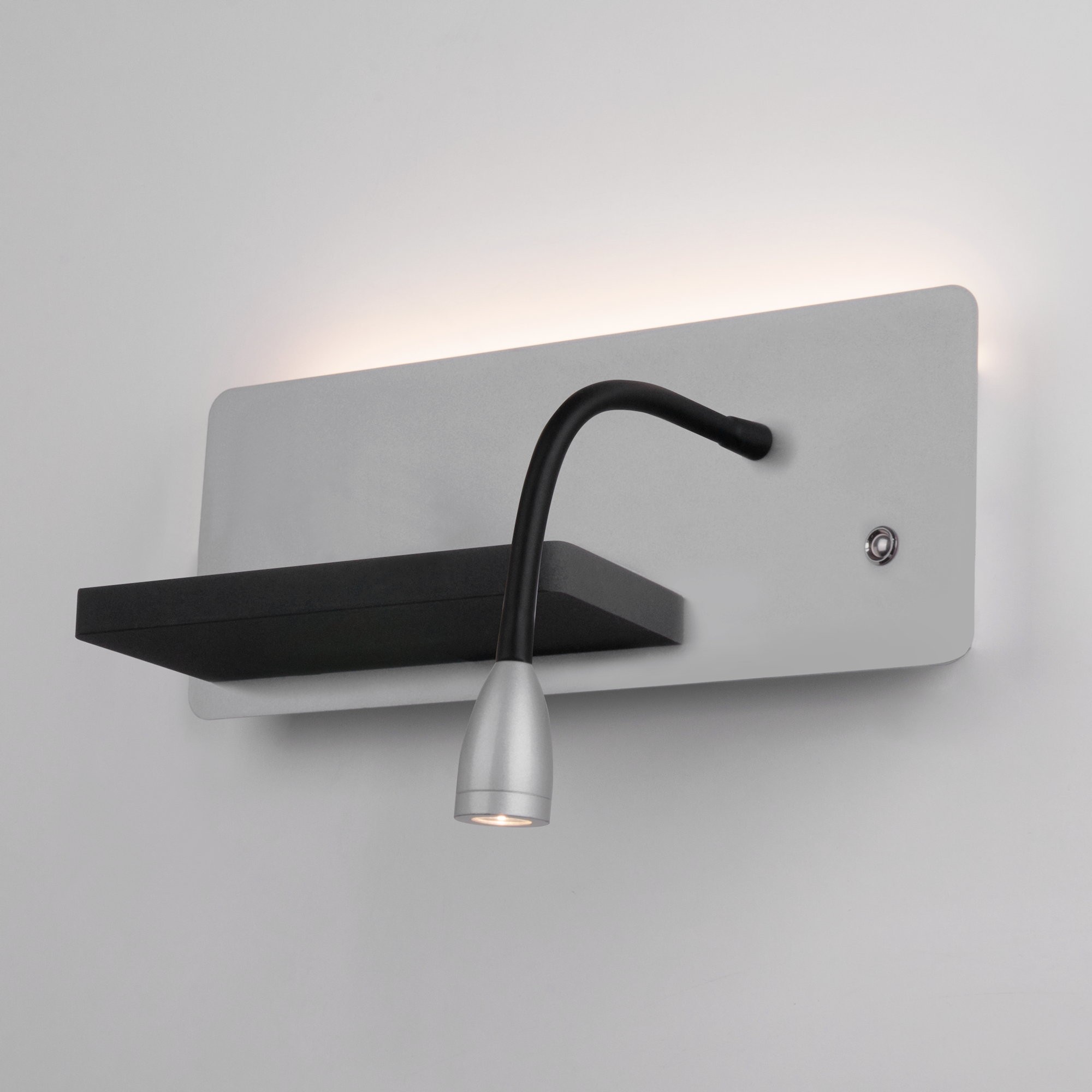91264785 Настенный светодиодный светильник с беспроводной зарядкой Kofro L LED (левый) MRL LED 1112 серебро/чёрный STLM-0527771 ELEKTROSTANDARD