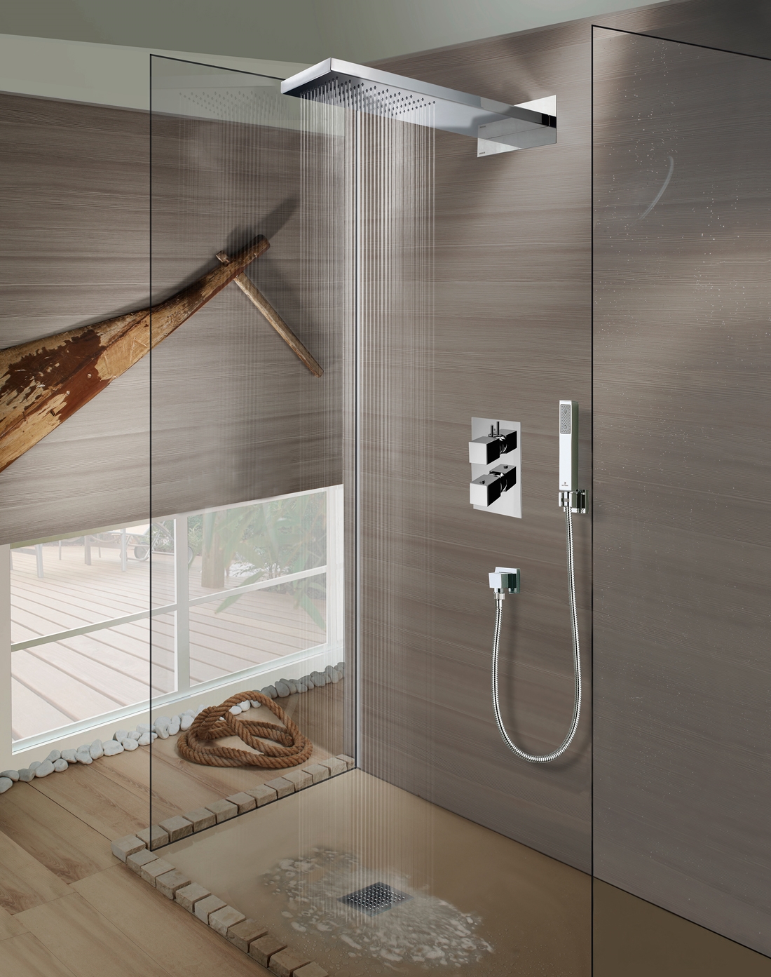 I00575 Потолочный & настенный душ Manhattan 1 spray BOSSINI  - Вид №2